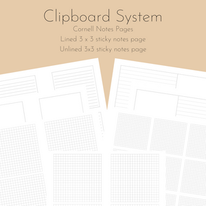 Clipboard System Printables - Updated *NEW*