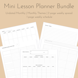 Mini Lesson Planner Bundle