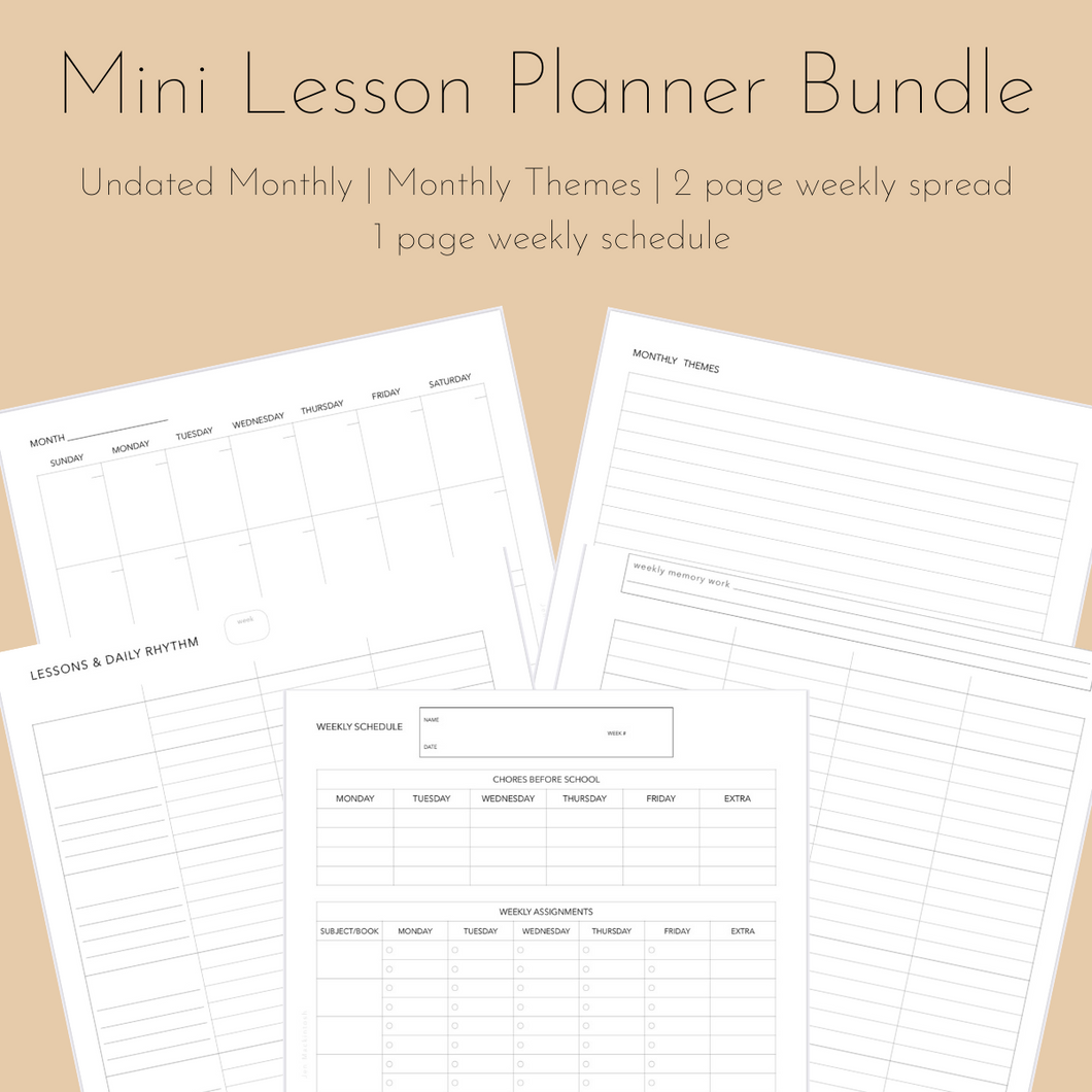 Mini Lesson Planner Bundle